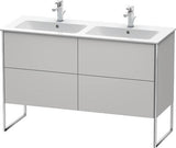 Duravit XSquare Waschtischunterbau 1280 mm mit 4 Auszügen, s-matt, Eiche, links – wandhängend