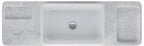 m. Kons.Weiß hgl/Marm.pol. 450x1400x400mm,mit