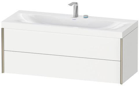 Duravit Möbelwaschtischset XViu 1200x480mm mit Unterbau, 2 Schubkästen, Ahorn mitte