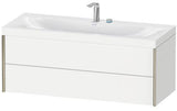 Duravit XVIU Möbelwaschtischset 1200x480mm mit Viu Waschtisch, Nussbaum Mitte, wandhängend