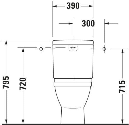 DURAVIT Stand-WC Starck 3 Tiefspüler 655 mm weiß, für Aufsatz-Spülkasten