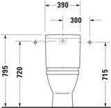 DURAVIT Stand-WC Starck 3 Tiefspüler 655 mm weiß, für Aufsatz-Spülkasten