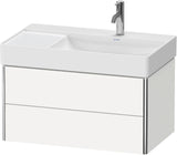 DURAVIT XSquare Waschtischunterbau wandhängend 784 mm mit 2 Schubkästen, weiß matt