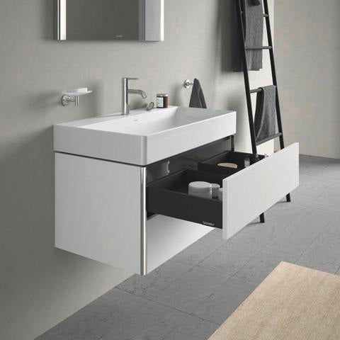 DURAVIT XSquare Waschtischunterbau 784 mm, 2 Schubkästen, Weiß Matt – Wandhängend mit Tip-On