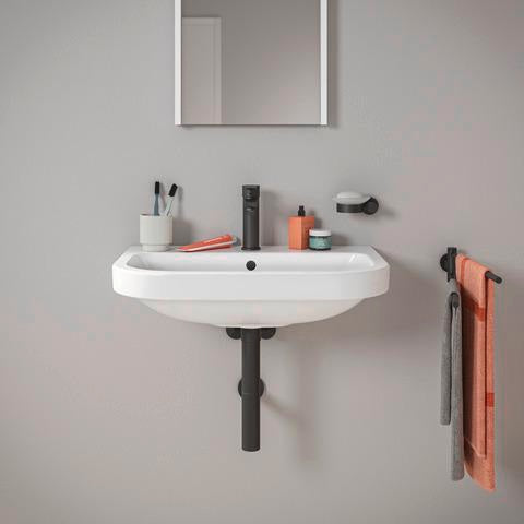 Duravit D-Code Waschtisch 650x460mm Weiß mit Überlauf, 1 Hahnloch, wandhängend