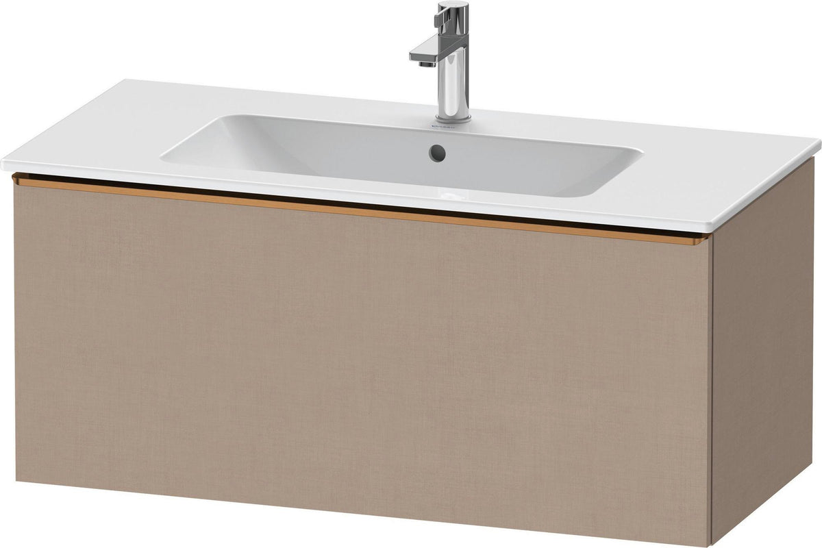 Duravit D-Neo Waschtischunterbau 1010 mm, 1 Auszug, Weiß Matt, Griff Bronze Gebürstet, Wandhängend