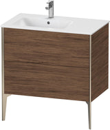 Duravit XViu Waschtischunterbau bodenstehend 810 mm mit 2 Auszügen, weiß matt, Tip-On Technik