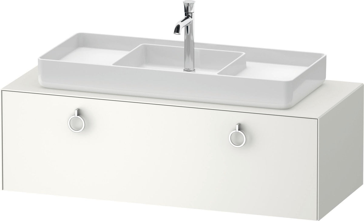 DURAVIT White Tulip Konsolen-Waschtischunterbau wandhängend 1300 mm Weiß Seidenmatt, 1 Auszug