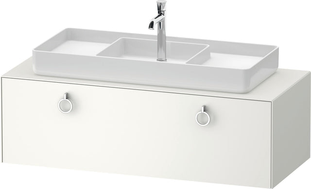 DURAVIT White Tulip Konsolen-Waschtischunterbau wandhängend 1300 mm Weiß Seidenmatt, 1 Auszug