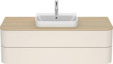 Duravit Waschtischunterbau Happy D.2 Plus 1300 mm taupe supermatt mit Tip-On-Technik