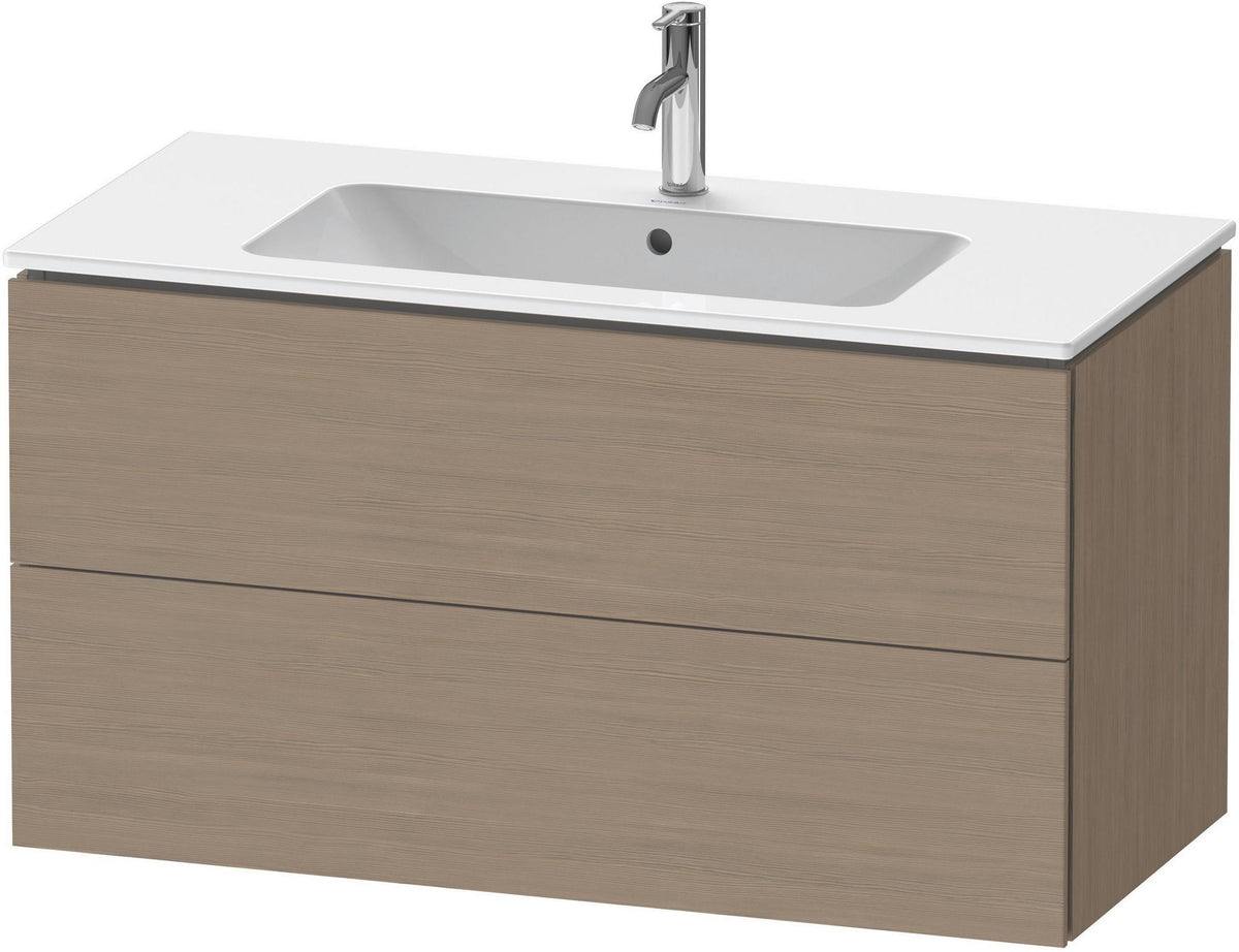 DURAVIT L-Cube Waschtischunterbau wandhängend 1020 mm Amerikanisch Nussbaum 2 Schubkästen