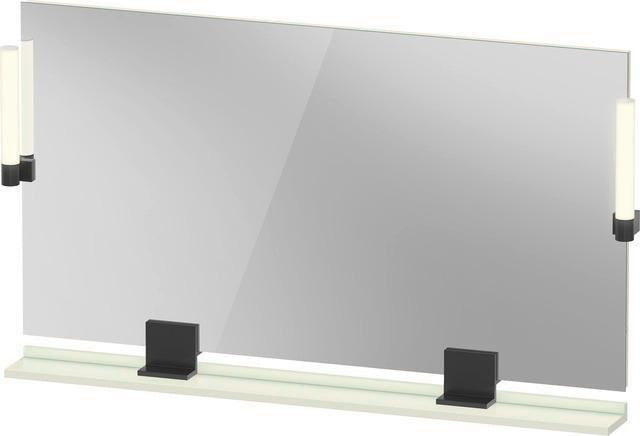 DURAVIT Sivida Spiegel 1250x650x36 mm mit LED, Dimmfunktion und Sensorschalter – Chrom/Weiß Matt