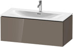 flannel grey hochglanz / Mitteldichte Faserplatte (MDF) / 1 Auszug