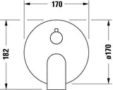 DURAVIT Tulum by Starck Einhebel-Wannenmischer Unterputz mit Keramikmischsystem und Umstellventil in Chrom