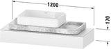 DURAVIT Qatego Konsole 1200 mm, wandhängend, weiß matt, 1 Ausschnitt, Studio F. A. Porsche