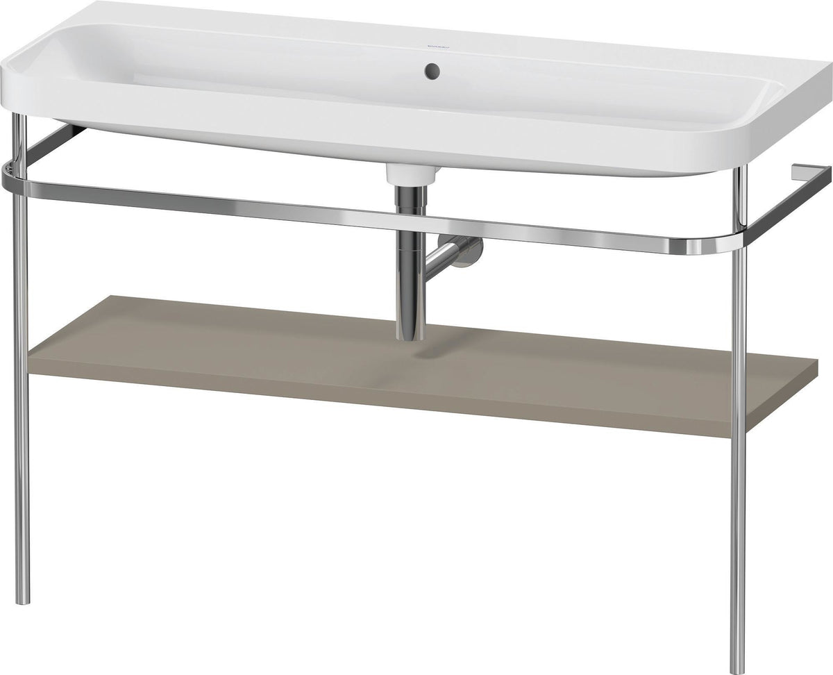 Duravit Happy D.2 c-shaped Waschtischset 1175 mm mit Metallkonsole und Waschschüssel