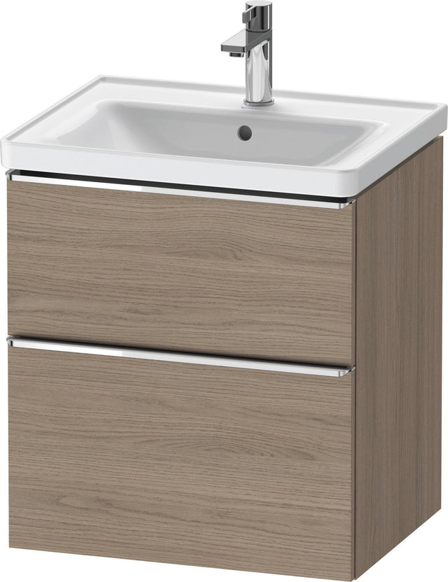Duravit D-Neo Waschtischunterbau 584 mm Eiche Terra Matt wandhängend mit Auszug