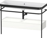 Duravit Waschtischset Happy D.2 Plus 1175x490mm ein Hahnloch taupe supermatt