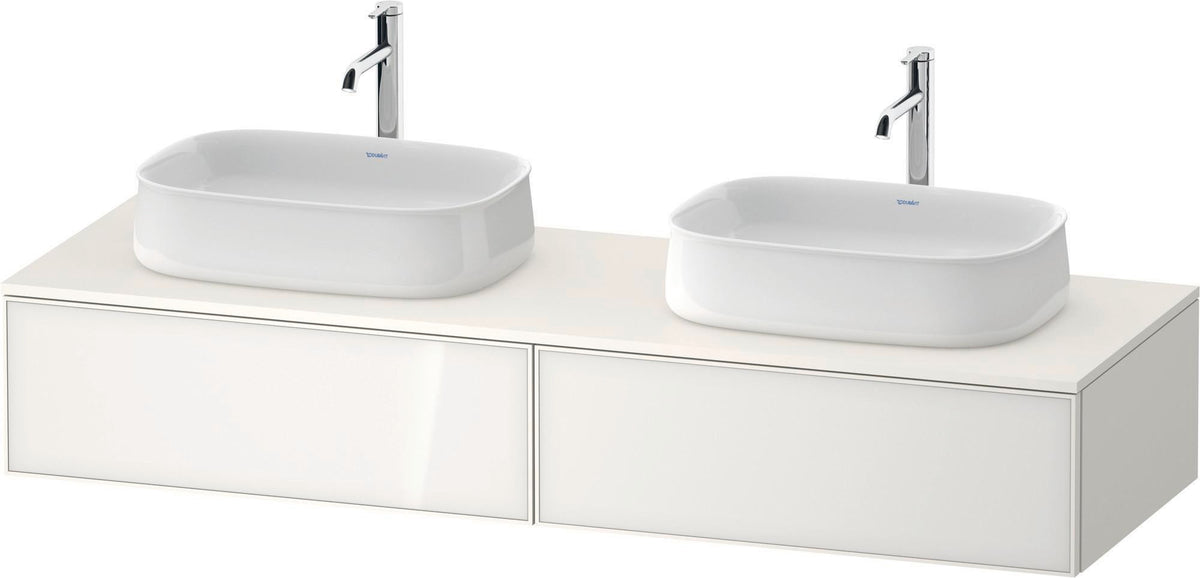Duravit Zencha Konsolen-Waschtischunterbau 1600 mm Eiche Anthrazit mit 2 Auszügen