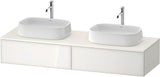 Duravit Zencha Konsolen-Waschtischunterbau 1600 mm Eiche Anthrazit mit 2 Auszügen