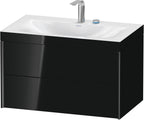 schwarz / m.Viu,2Schk.,503x800x480mm 2Hl,schwarz matt/schwarz hgl, Rahmen / schwarz hochglanz