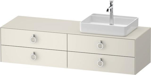 Duravit White Tulip Waschtischunterbau 1600 mm Nussbaum links von Philippe Starck