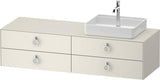Duravit White Tulip Waschtischunterbau 1600 mm Nussbaum links von Philippe Starck
