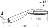 DURAVIT Handbrause D106mm mit 3 Strahlarten und Antikalksystem in Chrom