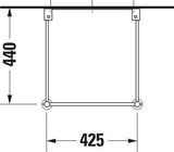 DURAVIT Metallkonsole Starck 3 höhenverstellbar Chrom für Waschtisch 030348