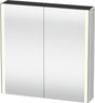 DURAVIT XSquare Spiegelschrank 800 mm mit LED-Beleuchtung, Soft-Close und Front- & Innenspiegel