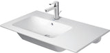 DURAVIT ME by Starck Möbelwaschtisch 830 mm, Weiß, Becken links, mit Überlauf