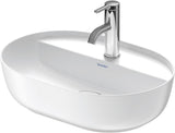 DURAVIT Aufsatzbecken Luv 500 mm geschliffen, ohne Überlauf, mit Hahnlochbank, weiß