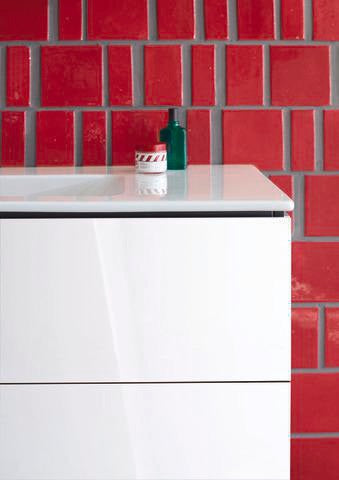 Duravit L-Cube Waschtischunterbau 820 mm taupe matt mit 2 Schubkästen und Tip-On-Technik