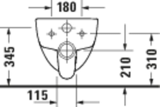 DURAVIT D-Code Wand-WC 540 mm spülrandlos weiß – Tiefspüler, wandhängend