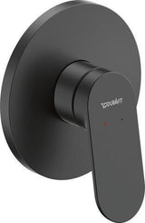 DURAVIT Wave Einhebelmischer Unterputz Set – Fertigmontageset Schwarz Matt, Keramikmischsystem