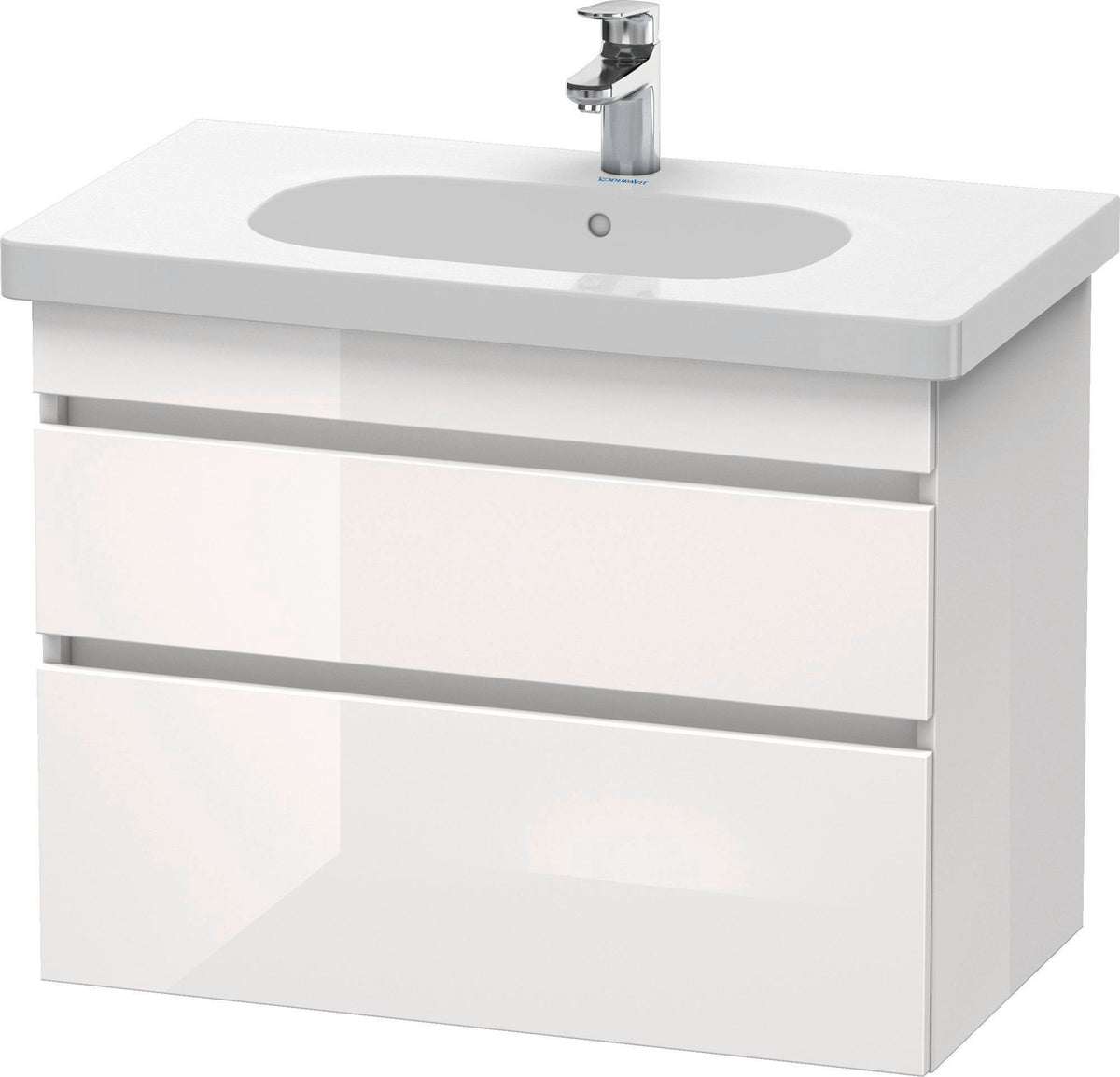 DURAVIT DuraStyle Waschtischunterbau 800 mm wandhängend, 2 Schubkästen, weiß matt – mit Soft-Close