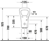 DURAVIT DuraStyle Elektronik-Urinal 300x340mm Zulauf hinten mit WonderGliss