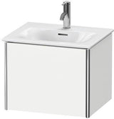 Duravit XSquare Waschtischunterbau 510 mm, 1 Auszug, weiß matt – wandhängend für Viu