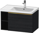 DURAVIT D-Neo Waschtischunterbau 784 mm wandhängend mit 1 Auszug und 2 offenen Fächern in Betongrau Matt