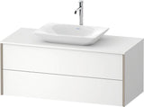 Duravit Waschtischunterbau XVIU 1200x550mm Champagner Matt S-Matt mit Konsolenplatte
