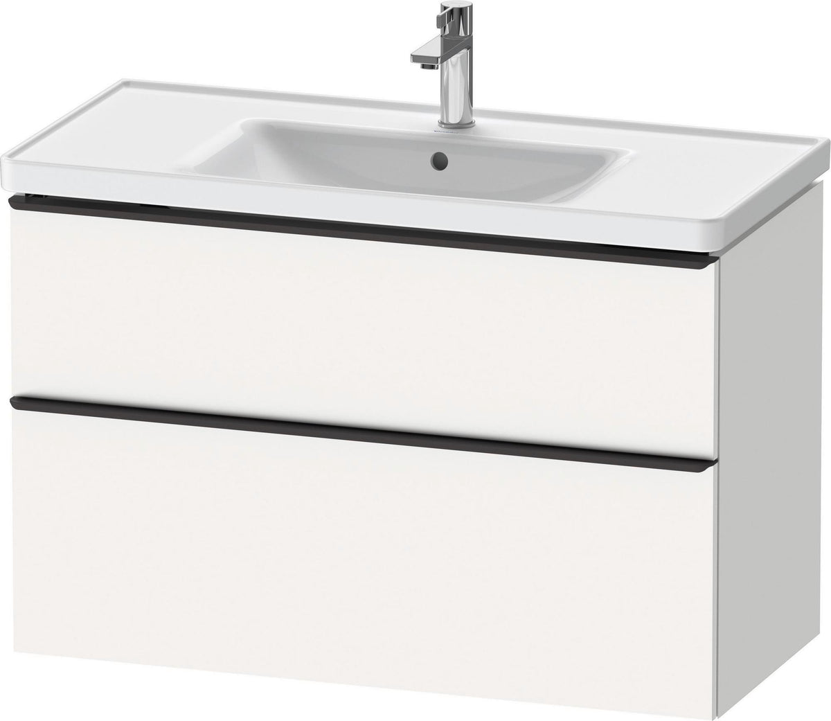 DURAVIT D-Neo Waschtischunterbau 984 mm betongrau matt mit Soft-Close und Bronze-Griff