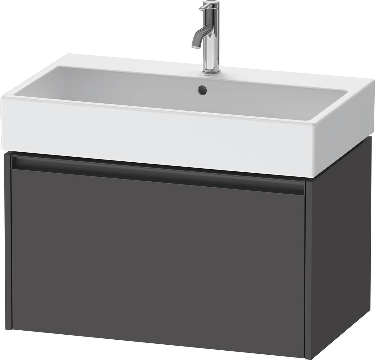 Duravit Waschtischunterbau Ketho.2 wandhängend 460x784x440mm Betongrau Matt 1 Auszug