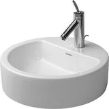 DURAVIT Aufsatzbecken Starck 1 480 mm mit Überlauf, Hahnlochbank, weiß geschliffen