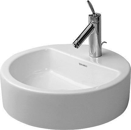 DURAVIT Aufsatzbecken Starck 1 480 mm mit Überlauf, Hahnlochbank, weiß geschliffen
