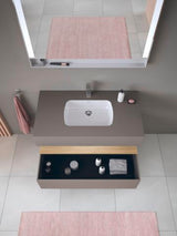 DURAVIT Qatego Einbauwaschtisch mit Konsolenwaschtischunterbau 1000 mm, 1 Auszug, antibakteriell
