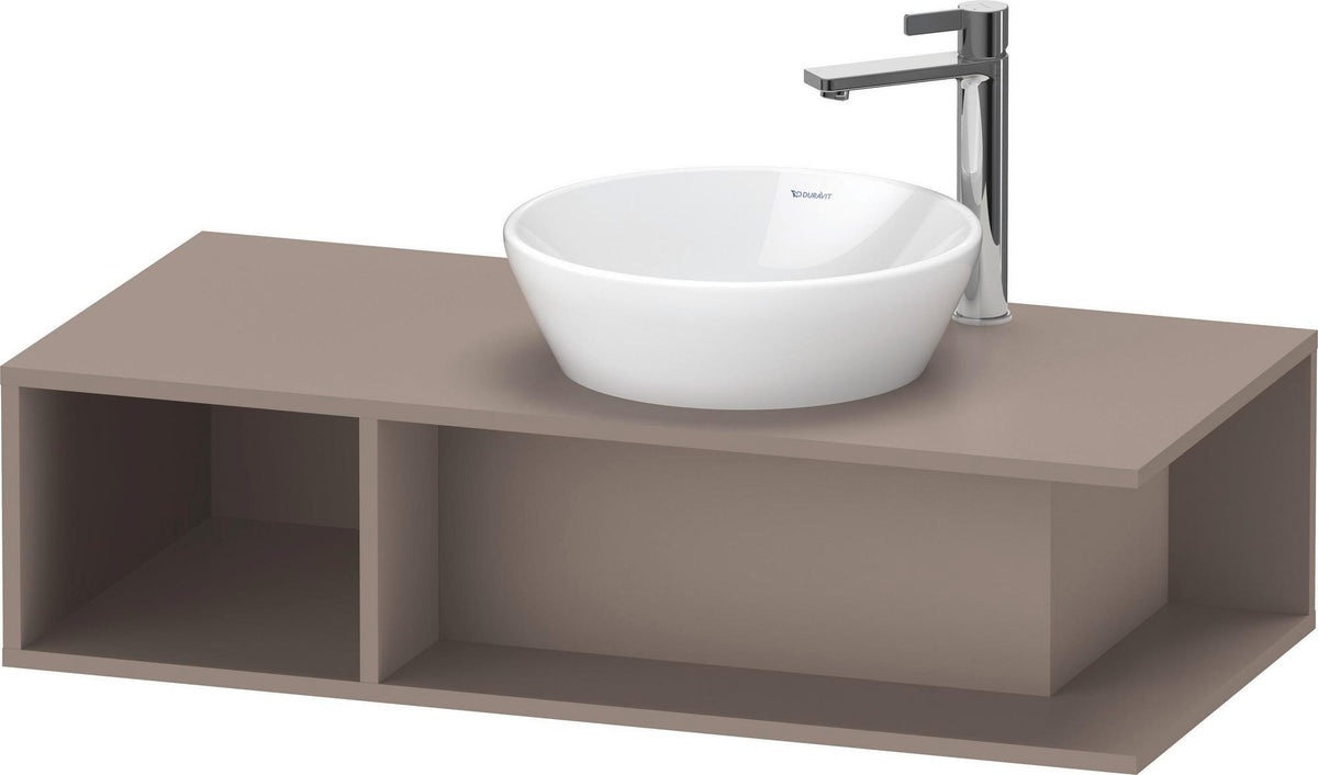 DURAVIT D-Neo Waschtischunterbau wandhängend 800 mm betongrau matt, Becken rechts, 1 offenes Fach