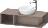 DURAVIT D-Neo Waschtischunterbau wandhängend 800 mm betongrau matt, Becken rechts, 1 offenes Fach