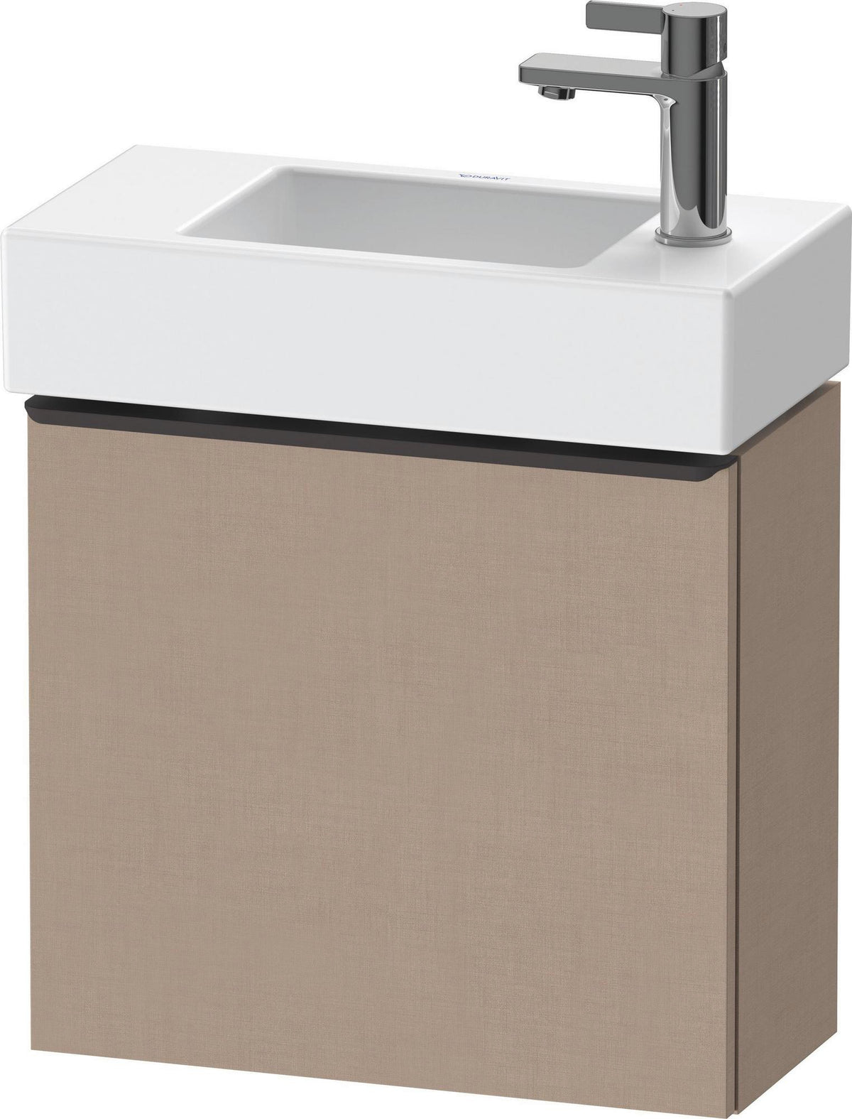 DURAVIT D-Neo Waschtischunterbau 484 mm Eiche Schwarz Matt, 1 Tür, Bronze Griff