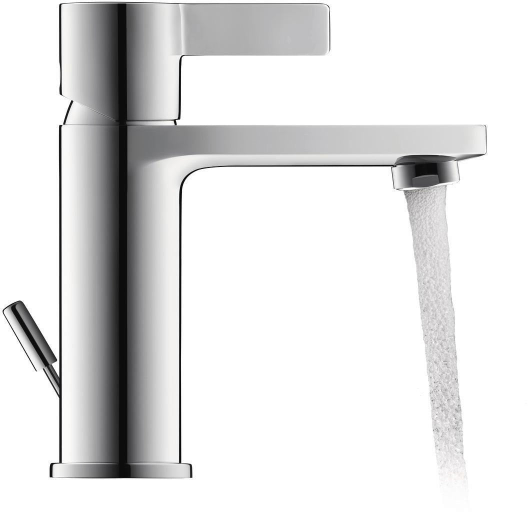 Duravit D-Neo Einhebel-Waschtischmischer mit FreshStart, Zugstange & Chrom – 109 mm Ausladung