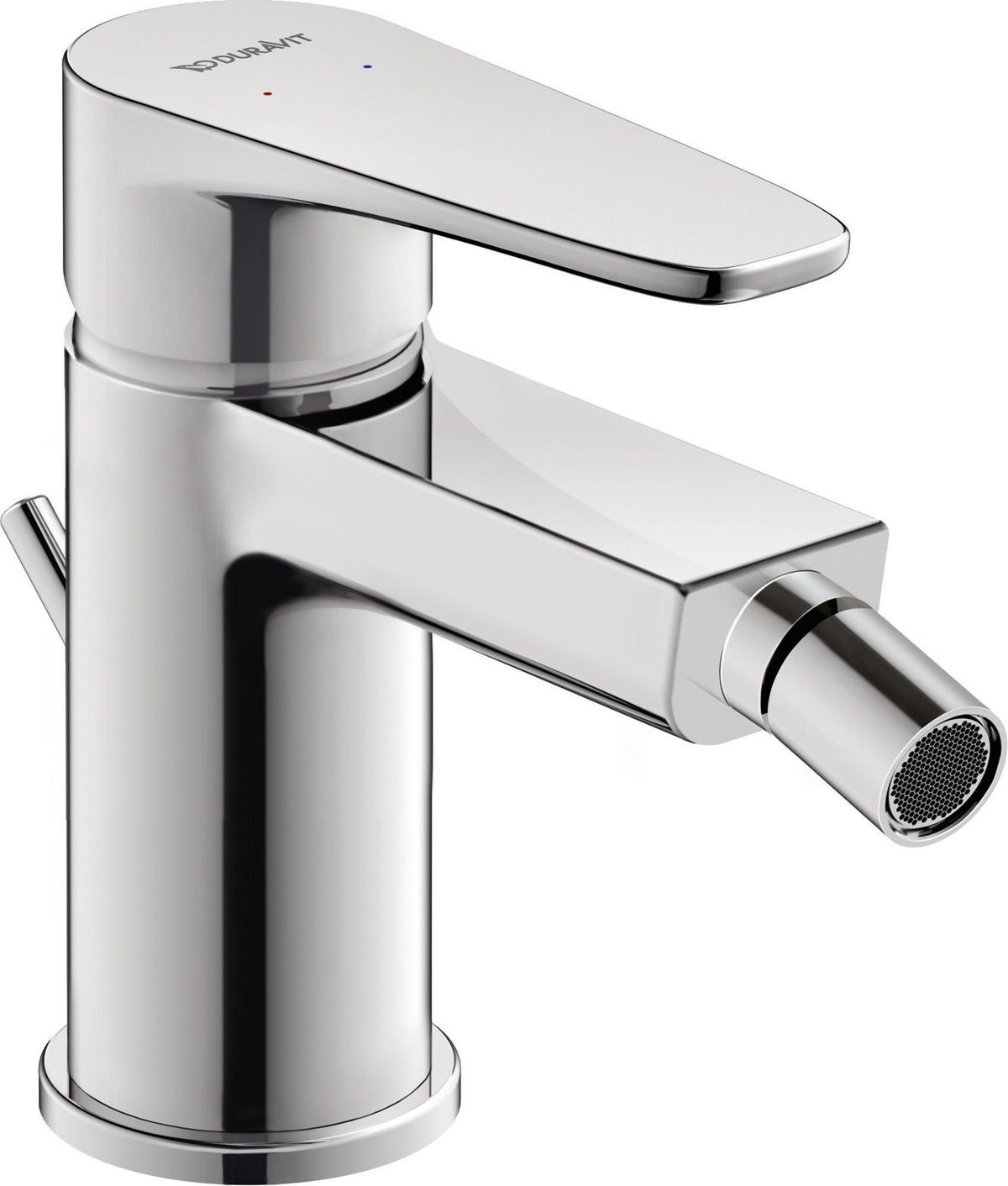 DURAVIT B.1 Einhebel-Bidetmischer Chrom 127 mm Ausladung mit Zugstangen-Ablaufgarnitur